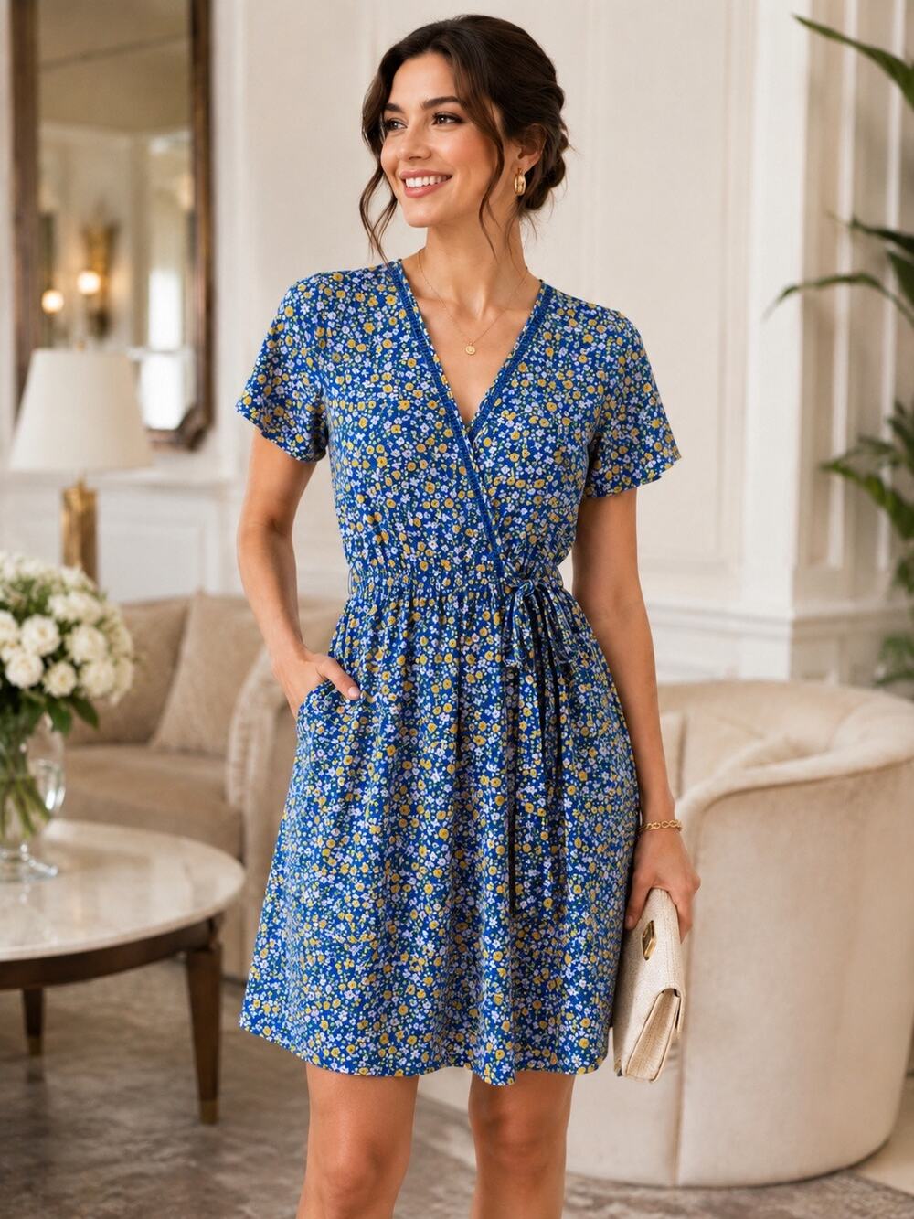 Sienna Sky Floral Dress Size Medium